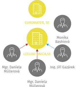 LEELOO UNICA,SE, IČO: 29255597: vizualizace vztahů osob a společností
