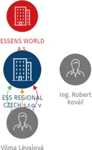 ESS REGIONAL CZECH s.r.o. v likvidaci, IČO: 29288479: vizualizace vztahů osob a společností