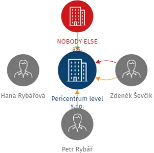 Pericentrum level s.r.o., IČO: 29395321: vizualizace vztahů osob a společností