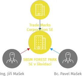 SBSM FOREST PARK SE v likvidaci, IČO: 29376751: vizualizace vztahů osob a společností