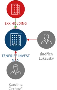 TENERIFE INVEST s.r.o., IČO: 29376122: vizualizace vztahů osob a společností