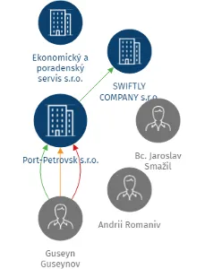 Port-Petrovsk s.r.o., IČO: 29453313: vizualizace vztahů osob a společností