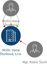 MUDr. Hana Štorková, s.r.o., IČO: 29460352: vizualizace vztahů osob a společností