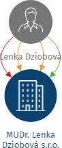 MUDr. Lenka Dziobová s.r.o., IČO: 29460336: vizualizace vztahů osob a společností