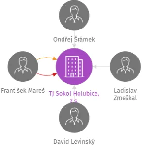 TJ Sokol Holubice, z.s., IČO: 44685041: vizualizace vztahů osob a společností