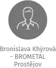 Bronislava Khýrová - BROMETAL Prostějov, IČO: 45435391: vizualizace vztahů osob a společností