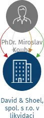 David & Shoel, spol. s r.o. v likvidaci, IČO: 48585262: vizualizace vztahů osob a společností