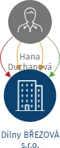 Dílny BŘEZOVÁ s.r.o., IČO: 49196588: vizualizace vztahů osob a společností
