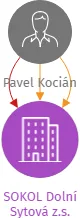 SOKOL Dolní Sytová z.s., IČO: 49295080: vizualizace vztahů osob a společností
