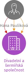 Divadelní a šermířská společnost GONFANON, zapsaný spolek, IČO: 49464141: vizualizace vztahů osob a společností