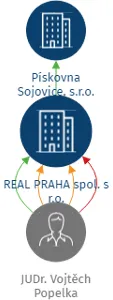REAL PRAHA spol. s r.o., IČO: 60203196: vizualizace vztahů osob a společností