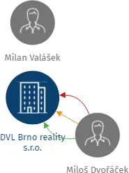 Vizualizace vztahů osob a společností - DVL Brno reality s.r.o.