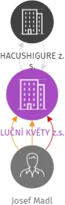 LUČNÍ KVĚTY z.s., IČO: 63111985: vizualizace vztahů osob a společností