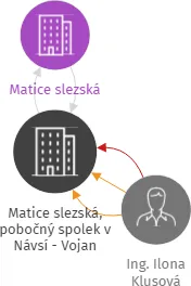 Matice slezská, pobočný spolek v Návsí - Vojan, IČO: 64122760: vizualizace vztahů osob a společností