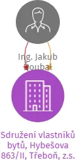 Sdružení vlastníků bytů, Hybešova 863/II, Třeboň, z.s., IČO: 65053621: vizualizace vztahů osob a společností