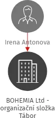 BOHEMIA Ltd - organizační složka Tábor, IČO: 65011325: vizualizace vztahů osob a společností