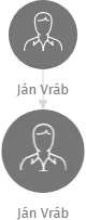 Ján Vráb, IČO: 65658221: vizualizace vztahů osob a společností