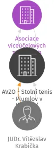 AVZO - Stolní tenis - Plumlov v likvidaci, IČO: 65763319: vizualizace vztahů osob a společností