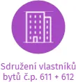 Sdružení vlastníků bytů č.p. 611 + 612, IČO: 66111501: vizualizace vztahů osob a společností
