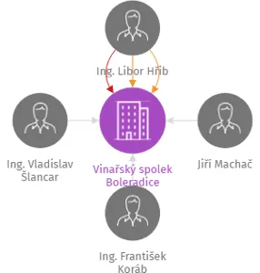 Vinařský spolek Boleradice, IČO: 67028403: vizualizace vztahů osob a společností