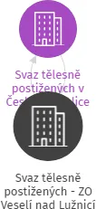 Svaz tělesně postižených - ZO Veselí nad Lužnicí, IČO: 67177221: vizualizace vztahů osob a společností