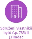 Sdružení vlastníků bytů č.p. 785/II J.Hradec, IČO: 67148361: vizualizace vztahů osob a společností