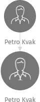 Petro Kvak, IČO: 67840574: vizualizace vztahů osob a společností