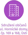 Sdružení občanů ul. Hornické domy, čp. 169 a 168, Ústí nad Labem, IČO: 68455534: vizualizace vztahů osob a společností