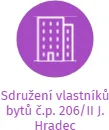 Sdružení vlastníků bytů č.p. 206/II J. Hradec, IČO: 68521766: vizualizace vztahů osob a společností