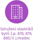 Sdružení vlastníků bytů č.p. 878, 879, 880/II J.Hradec, IČO: 68521758: vizualizace vztahů osob a společností