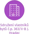 Sdružení vlastníků bytů č.p. 363/II-B J. Hradec, IČO: 68521821: vizualizace vztahů osob a společností