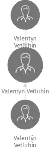 Valentyn Vetluhin, IČO: 68799152: vizualizace vztahů osob a společností