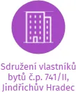 Sdružení vlastníků bytů č.p. 741/II, Jindřichův Hradec, IČO: 69102872: vizualizace vztahů osob a společností