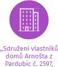 ,,Sdružení vlastníků domů Arnošta z Pardubic č. 2597, 2598, 2599, Pardubice´´, IČO: 69170720: vizualizace vztahů osob a společností