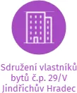 Sdružení vlastníků bytů č.p. 29/V Jindřichův Hradec, IČO: 69102848: vizualizace vztahů osob a společností