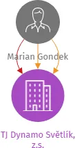 TJ Dynamo Světlík, z.s., IČO: 69534845: vizualizace vztahů osob a společností