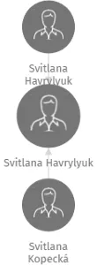 Svitlana Havrylyuk, IČO: 70367027: vizualizace vztahů osob a společností