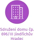 Sdružení domu čp. 696/III Jindřichův Hradec, IČO: 70536911: vizualizace vztahů osob a společností
