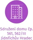 Sdružení domu čp. 561, 562/III Jidnřichův Hradec, IČO: 70536881: vizualizace vztahů osob a společností