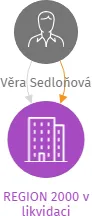 REGION 2000 v likvidaci, IČO: 70836850: vizualizace vztahů osob a společností