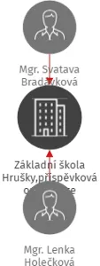Základní  škola Hrušky,příspěvková organizace, IČO: 70880174: vizualizace vztahů osob a společností
