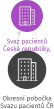 Okresní pobočka Svazu pacientů ČR, IČO: 70888418: vizualizace vztahů osob a společností