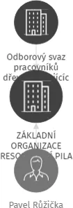 ZÁKLADNÍ ORGANIZACE RESONANČNÍ PILA Chlumec n.C., v likvidaci, IČO: 70929581: vizualizace vztahů osob a společností