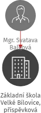 Základní škola Velké Bílovice, příspěvková organizace, IČO: 70933219: vizualizace vztahů osob a společností