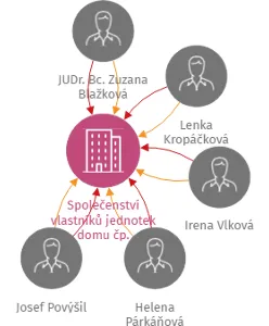 Společenství vlastníků jednotek domu čp. 1130,1131,1132, ulice Kollárova, 363 01 Ostrov, IČO: 71003029: vizualizace vztahů osob a společností
