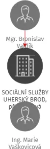 SOCIÁLNÍ SLUŽBY UHERSKÝ BROD, příspěvková organizace, IČO: 71230629: vizualizace vztahů osob a společností