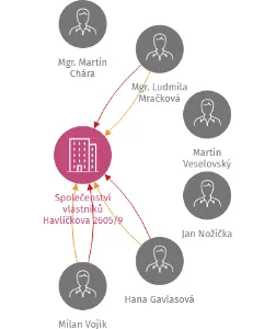 Společenství vlastníků Havlíčkova 2605/9 Cheb, IČO: 72085398: vizualizace vztahů osob a společností