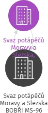 Svaz potápěčů Moravy a Slezska BOBŘI MS-96, IČO: 75018357: vizualizace vztahů osob a společností